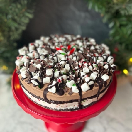 Peppermint Hot Chocolate Cake